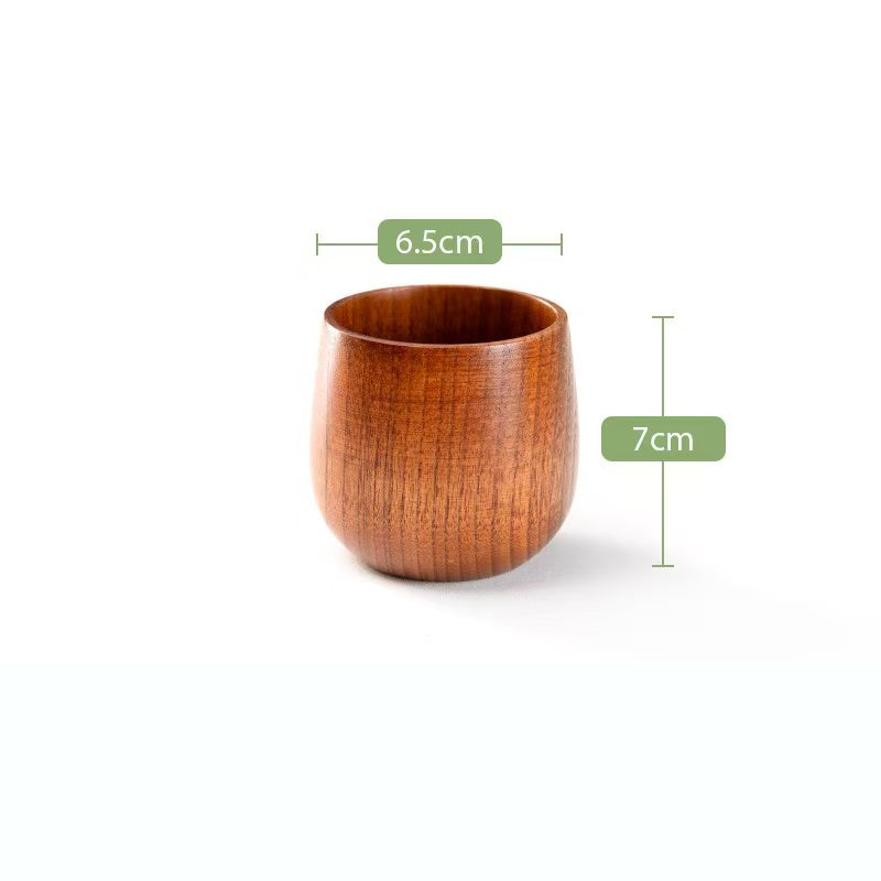 Environmentally friendly wooden beer mugs, creative coffee mugs, wooden mugs, Japanese-style cups with handles, wooden high temperature resistant