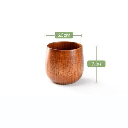 Environmentally friendly wooden beer mugs, creative coffee mugs, wooden mugs, Japanese-style cups with handles, wooden high temperature resistant