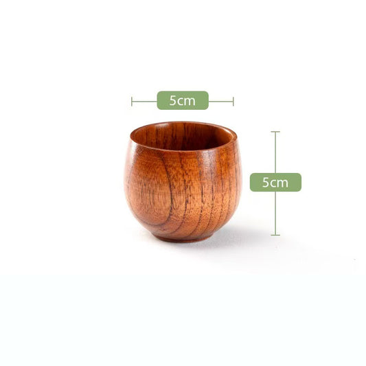 Environmentally friendly wooden beer mugs, creative coffee mugs, wooden mugs, Japanese-style cups with handles, wooden high temperature resistant