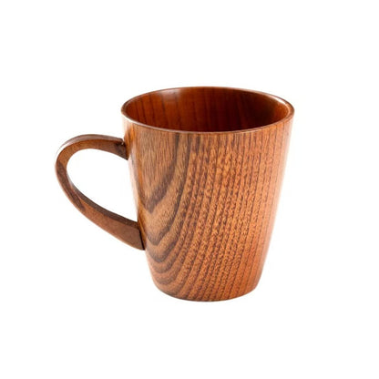 Environmentally friendly wooden beer mugs, creative coffee mugs, wooden mugs, Japanese-style cups with handles, wooden high temperature resistant
