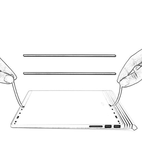 2PCS Nonslip Strip For Microsoft Surface Book 1 B 2 Rubber Feet Bottom 15''