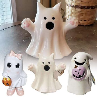 2025 Goblin and Ghoul Ghost Cat Halloween Decor Figure