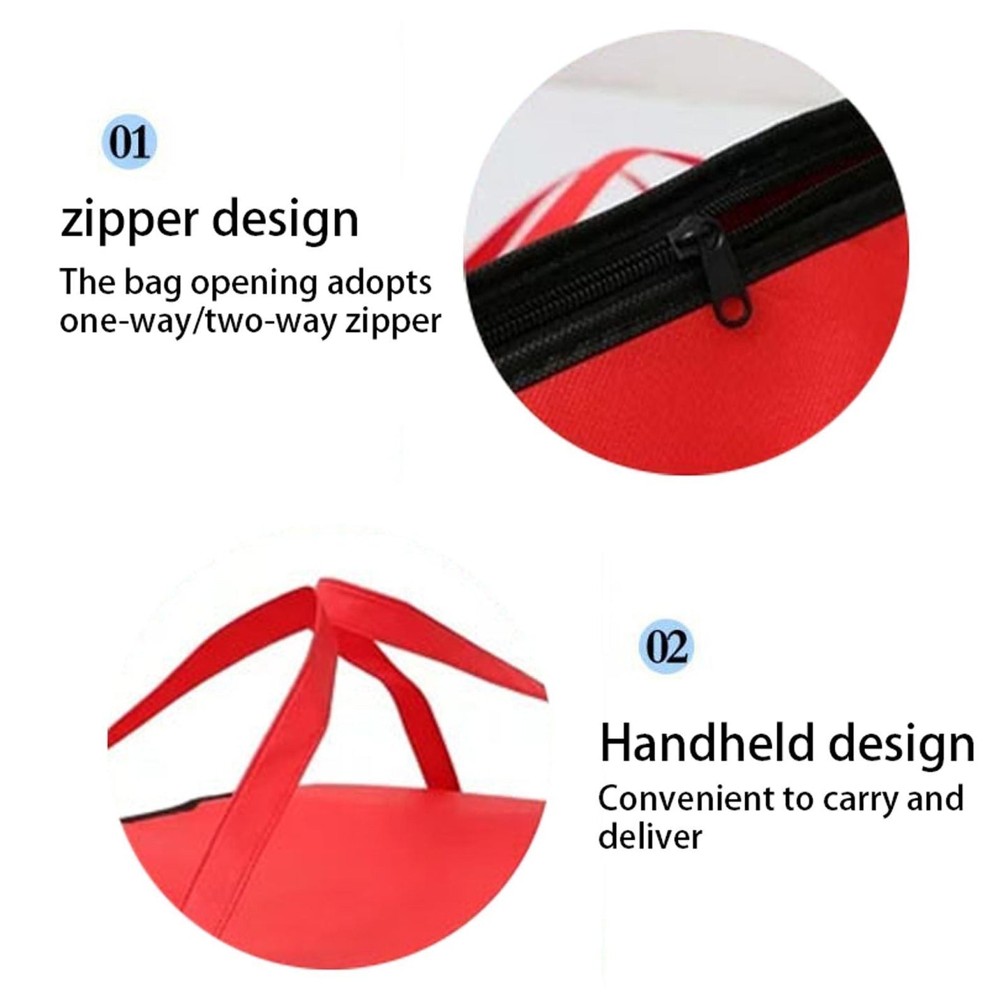 Pizza Delivery Bag for Takeaway Thermal Insulated 19.69"x19.69"x5.91inch