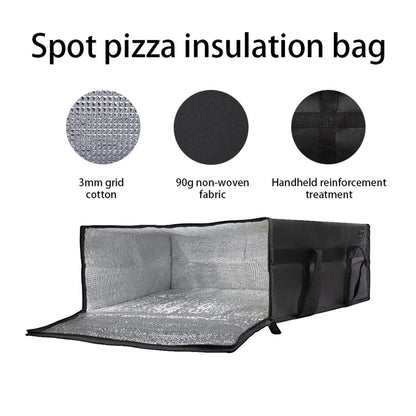 Pizza Delivery Bag for Takeaway Thermal Insulated 19.69"x19.69"x5.91inch