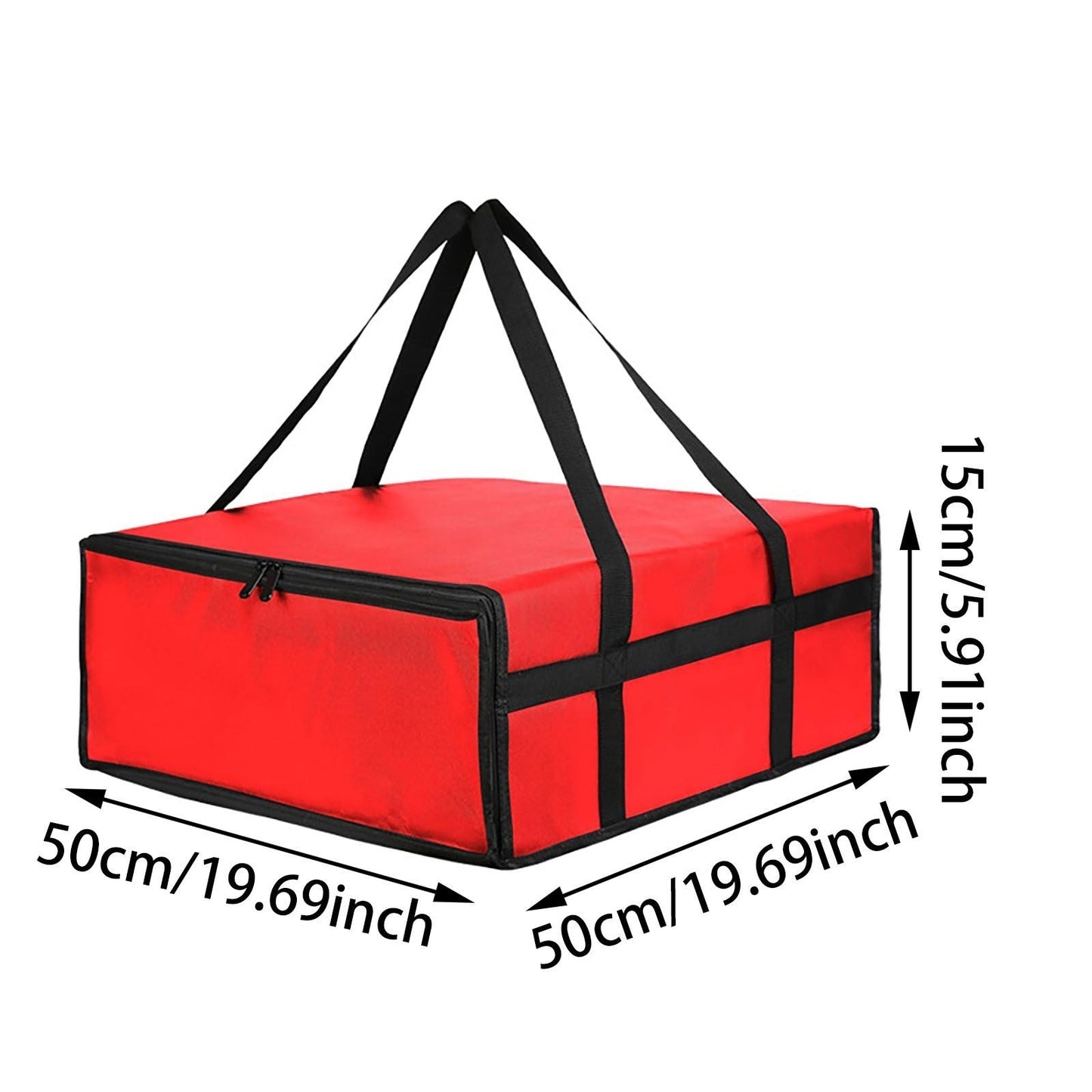 Pizza Delivery Bag for Takeaway Thermal Insulated 19.69"x19.69"x5.91inch