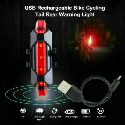 Bike Lights Set for Night Riding Bicycle Lamp Front and Back USB Rechargeable