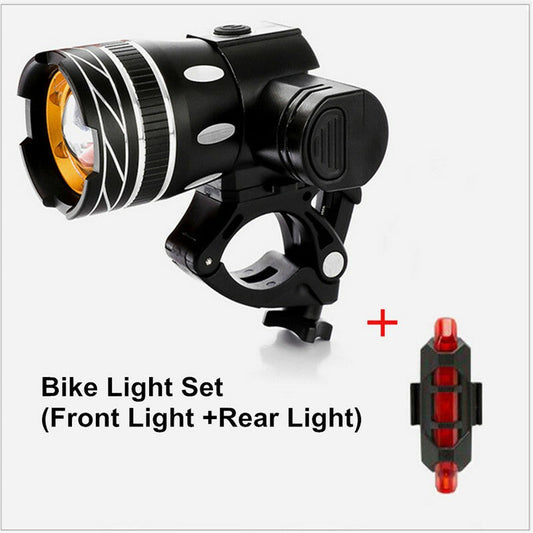 Bike Lights Set for Night Riding Bicycle Lamp Front and Back USB Rechargeable