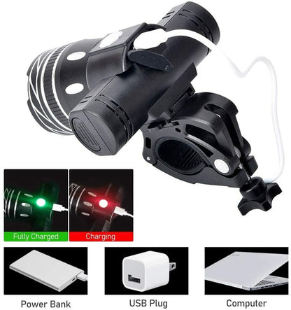 Bike Lights Set for Night Riding Bicycle Lamp Front and Back USB Rechargeable