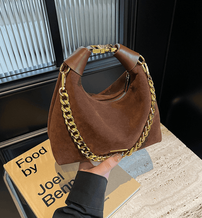 Women's  Suede Leather Handbag - Crossbody Messenger Shoulder Bag