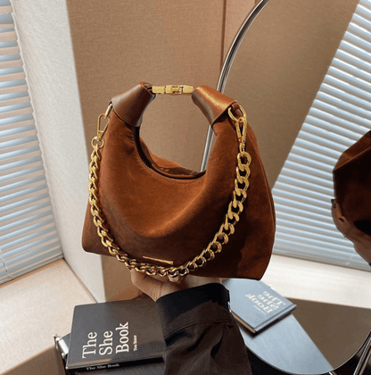 Women's  Suede Leather Handbag - Crossbody Messenger Shoulder Bag