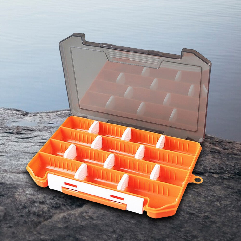 Fish Hook Lure Fake Bait Box with Removable Dividers Fishing Supplies Case