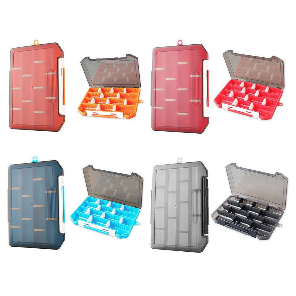 Fish Hook Lure Fake Bait Box with Removable Dividers Fishing Supplies Case