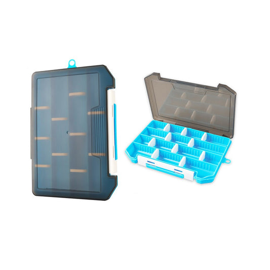 Fish Hook Lure Fake Bait Box with Removable Dividers Fishing Supplies Case