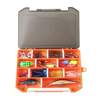 Fish Hook Lure Fake Bait Box with Removable Dividers Fishing Supplies Case