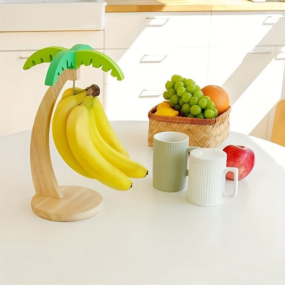 Palm Tree Design Banana Holder Stand Banana Hanger Stand for Kitchen Countertop