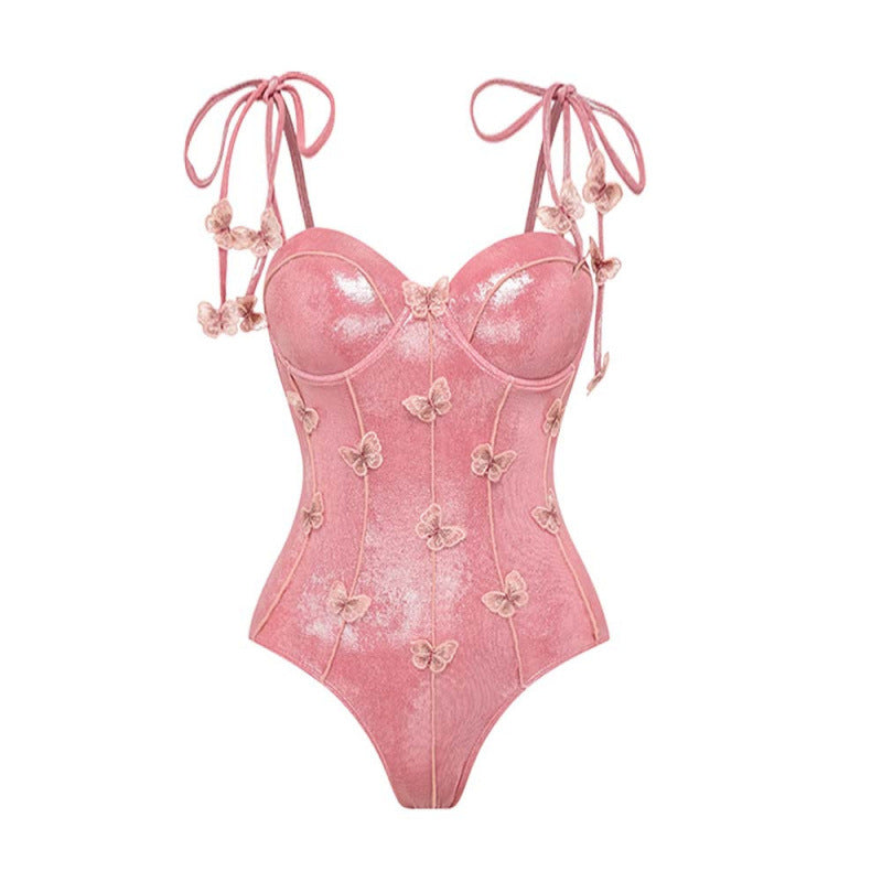 Women Sexy One Piece Plunge Swimsuits Bikini Push-Up Monokini Backless Beachwear