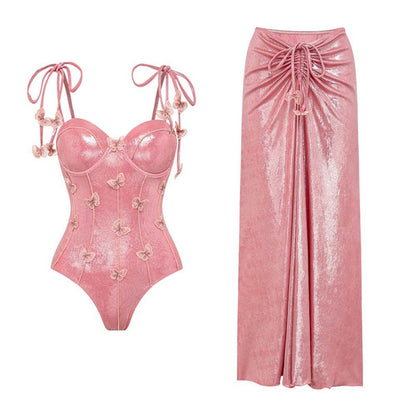 Women Sexy One Piece Plunge Swimsuits Bikini Push-Up Monokini Backless Beachwear
