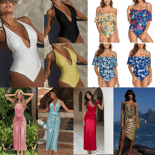 Women Sexy One Piece Plunge Swimsuits Bikini Push-Up Monokini Backless Beachwear