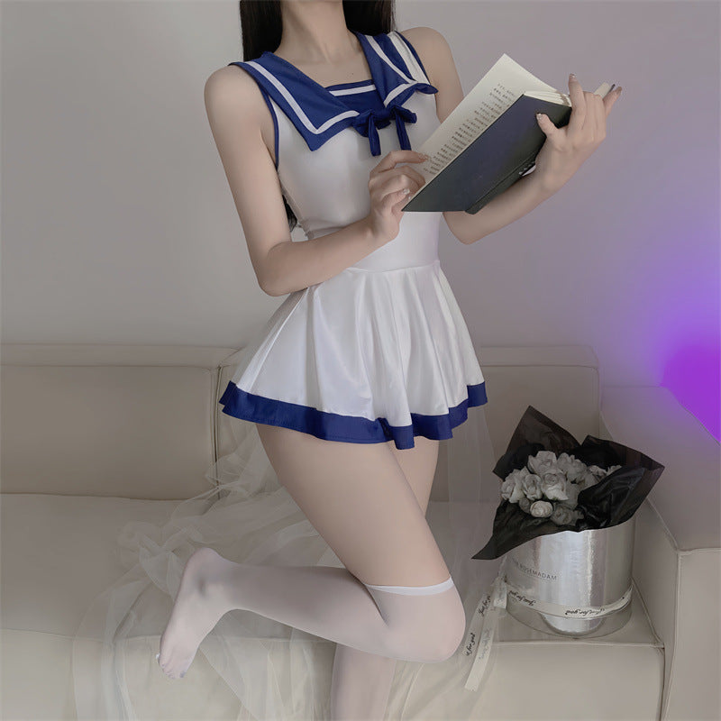 School Girl Student Uniform Women Maid Sexy Lingerie Fancy Nightdress Babydoll