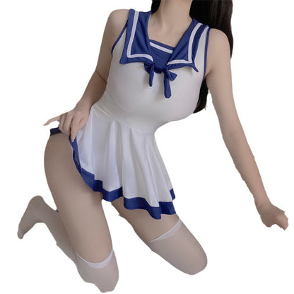School Girl Student Uniform Women Maid Sexy Lingerie Fancy Nightdress Babydoll