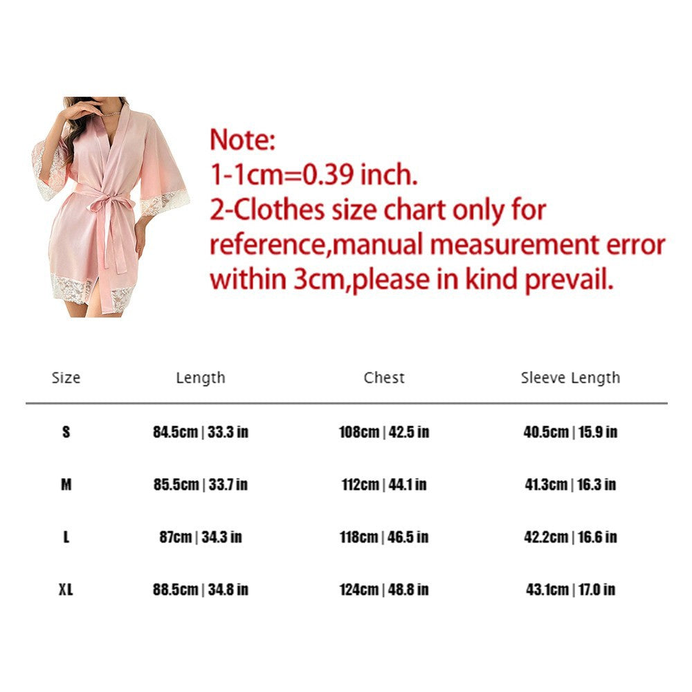 Sexy Lingerie Silk Lace Dress Underwear Babydoll Sleepwear Set Night Dress