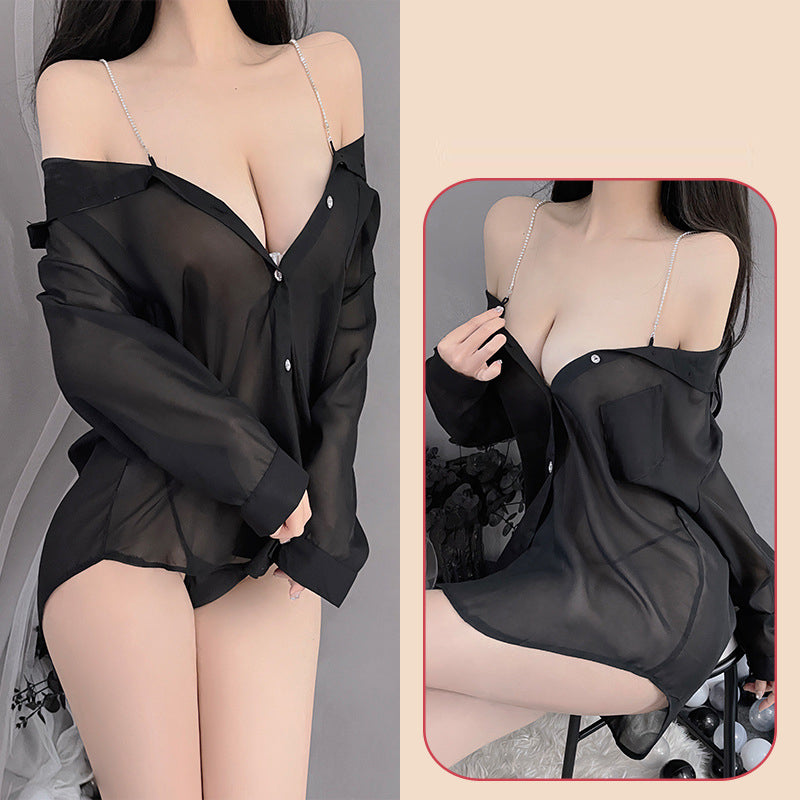Sexy Lingerie Women Dress Secretary Uniform Cosplay Office Lady Skirt