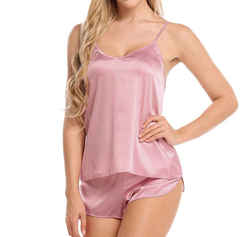 Sexy Lingerie Underwear Sleepwear Satin Silk Babydoll Lace Nightwear Pajamas Set