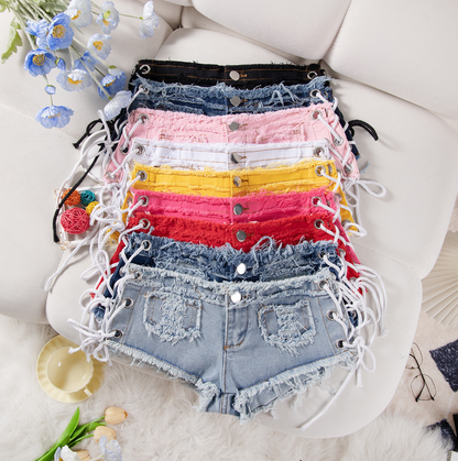 Hot Pants Sexy Women Mini Jeans Denim Daisy Dukes Low Waist Shorts Micro Shorts