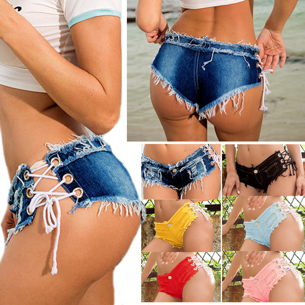 Hot Pants Sexy Women Mini Jeans Denim Daisy Dukes Low Waist Shorts Micro Shorts
