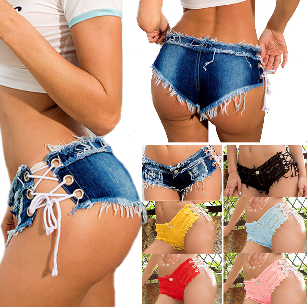 Hot Pants Sexy Women Mini Jeans Denim Daisy Dukes Low Waist Shorts Micro Shorts