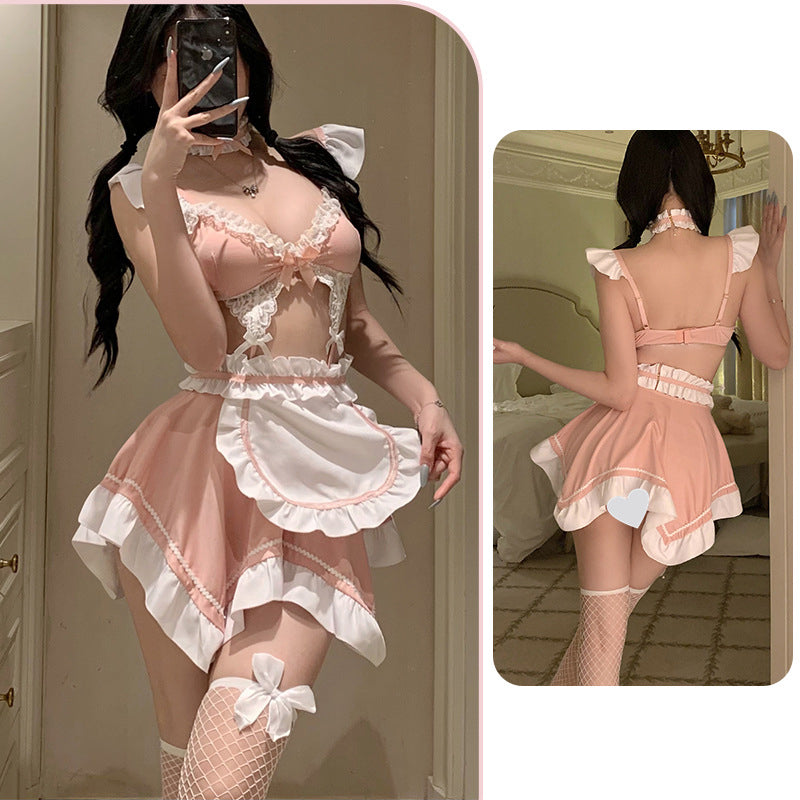 Sexy Lingerie Maid Cosplay Costume Women Sleepwear Bunny Girl Uniform Nightdress