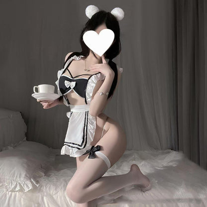Sexy Lingerie Maid Cosplay Costume Women Sleepwear Bunny Girl Uniform Nightdress