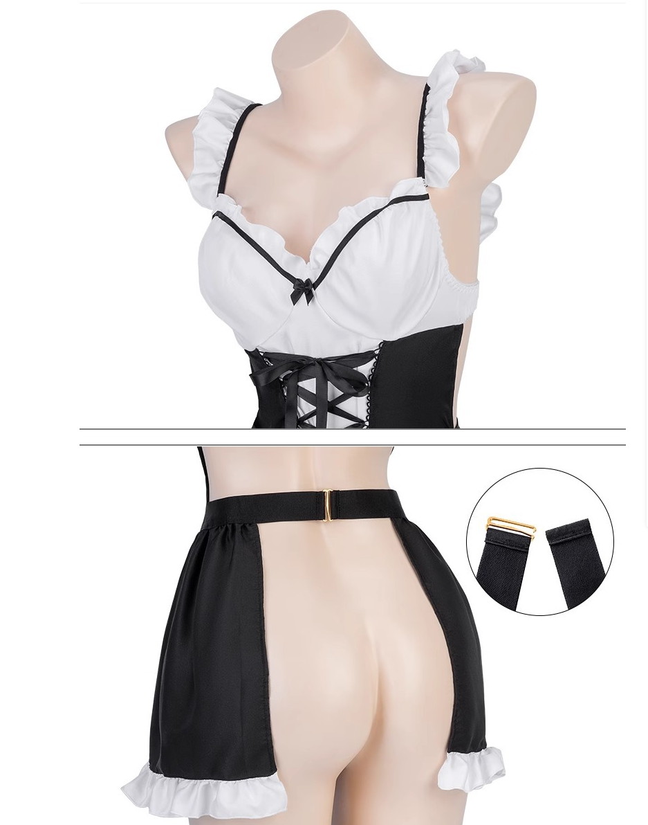 Sexy Lingerie Maid Cosplay Costume Women Sleepwear Bunny Girl Uniform Nightdress