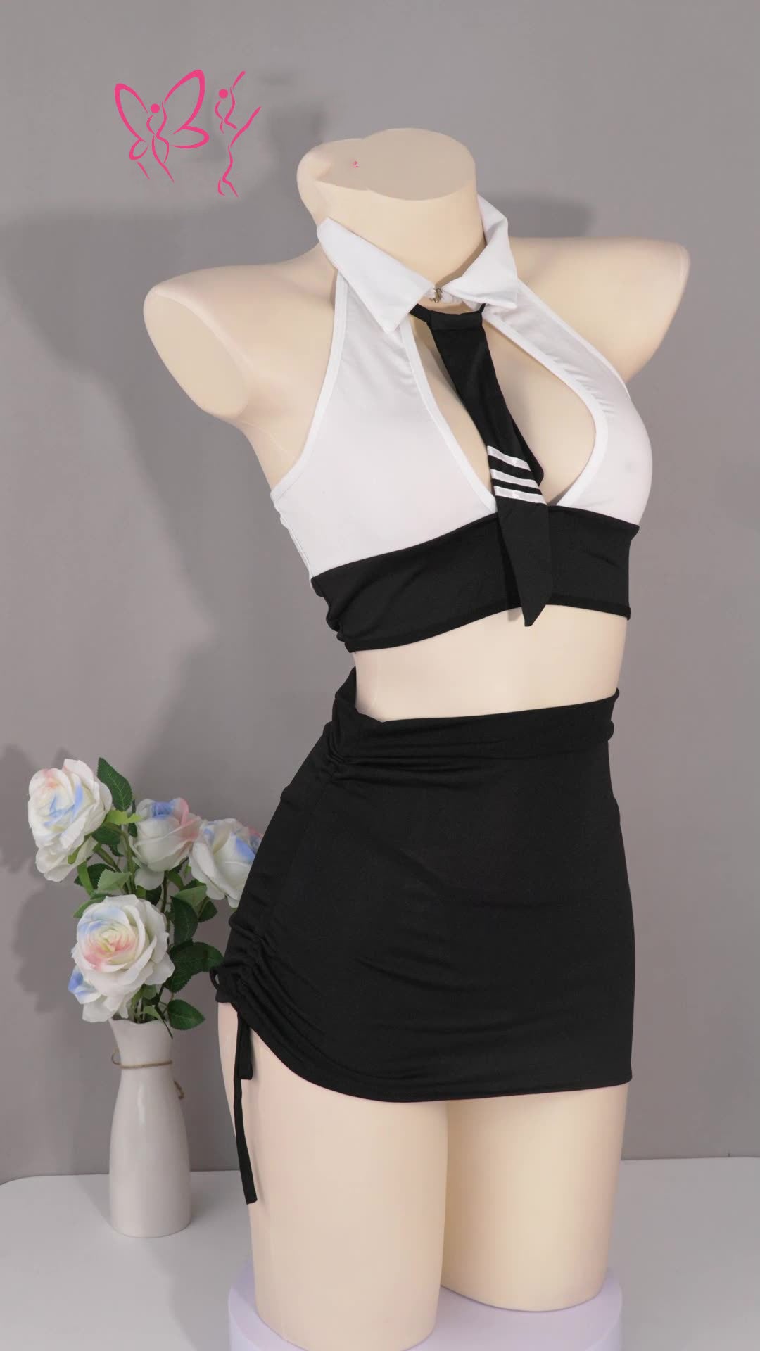 Women Sexy Cosplay Lingerie Student Uniform School Girl Costumes Babydoll Dress