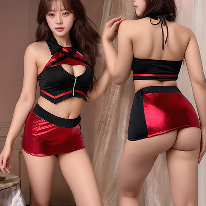 Women Sexy Cosplay Lingerie Student Uniform School Girl Costumes Babydoll Dress