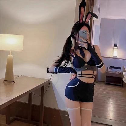 Women Sexy Cosplay Lingerie Student Uniform School Girl Costumes Babydoll Dress