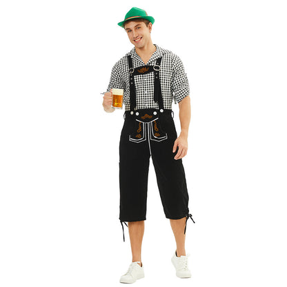 Oktoberfest Bavarian Shirts German Lederhosen Adult Costume for Men