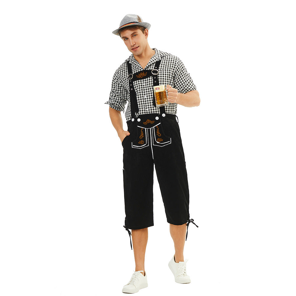 Oktoberfest Bavarian Shirts German Lederhosen Adult Costume for Men