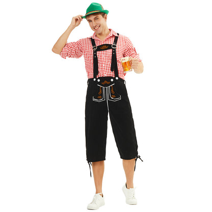 Oktoberfest Bavarian Shirts German Lederhosen Adult Costume for Men