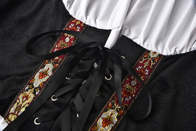 Womens German Bavarian Dirndl Dress Apron Oktoberfest Fancy Beer Maid Costume