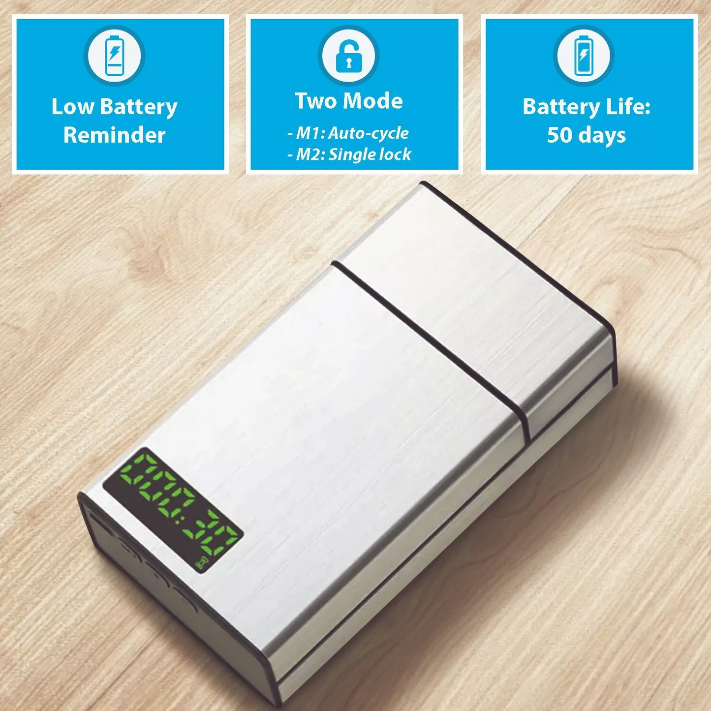 Timed Cigarettes Dispenser/Full 20-pack Cigarette Case with Timer | Lock Box