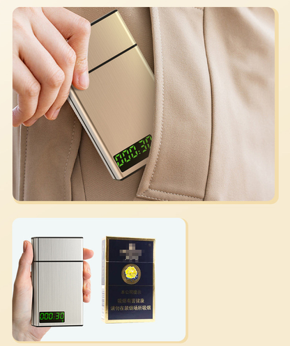 Timed Cigarettes Dispenser/Full 20-pack Cigarette Case with Timer | Lock Box