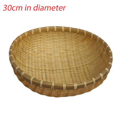 Round Natural Bamboo Cat Bed Anti-scratch Breathable Dog Pet Bed Basket Sofa