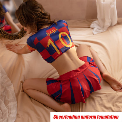 Football baby underwear temptation cheerleader short skirt student uniform temptation dress