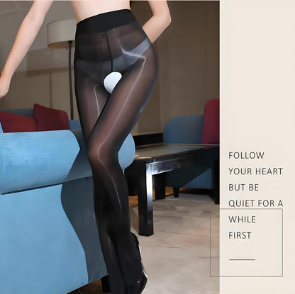 Womans Sexy Sheer Mesh Pantyhose Stretchy See-through Tights High Rise Stockings
