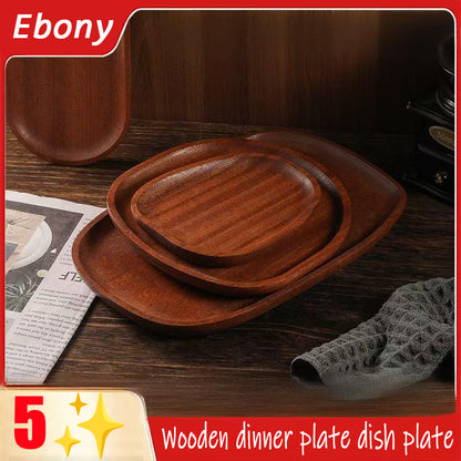 Solid wood vegetable plate, nut plate, dinner plate, ebony wooden wooden tray, environmentally friendly fruit tray