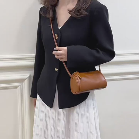 Women's Leather Boho Bag Shoulder Bag Crossbody Bag Pillow Bag Boston Handbag