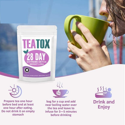 5 pack Teatox 28 Days Detox Extreme Weight Loss Diet Slimming Fat Burn Tea