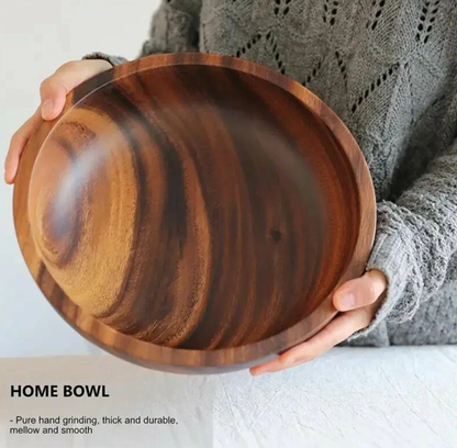 Acacia wooden bowl household Japanese tableware environmentally friendly yogurt bowl salad bowl